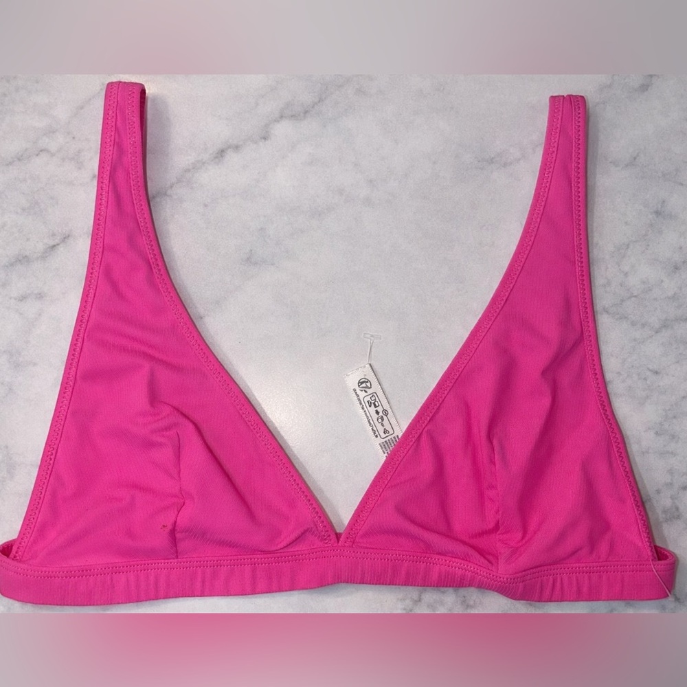FREE PEOPLE Collagen Yarn Triangle Bra / Poppy Pink size xs